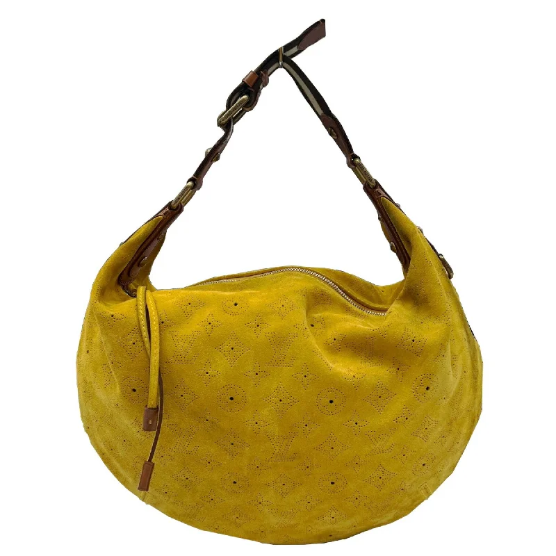 LV Iridescent Bag -LOUIS VUITTON Onata GM Monogram Suede Shoulder Bag M95118 MB1025 Vuitton Yellow Ladies