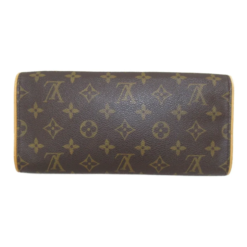 LV Purple Bag -Louis Vuitton Pochette Twin GM Shoulder Bag Brown Monogram PVC coated canvas M51852