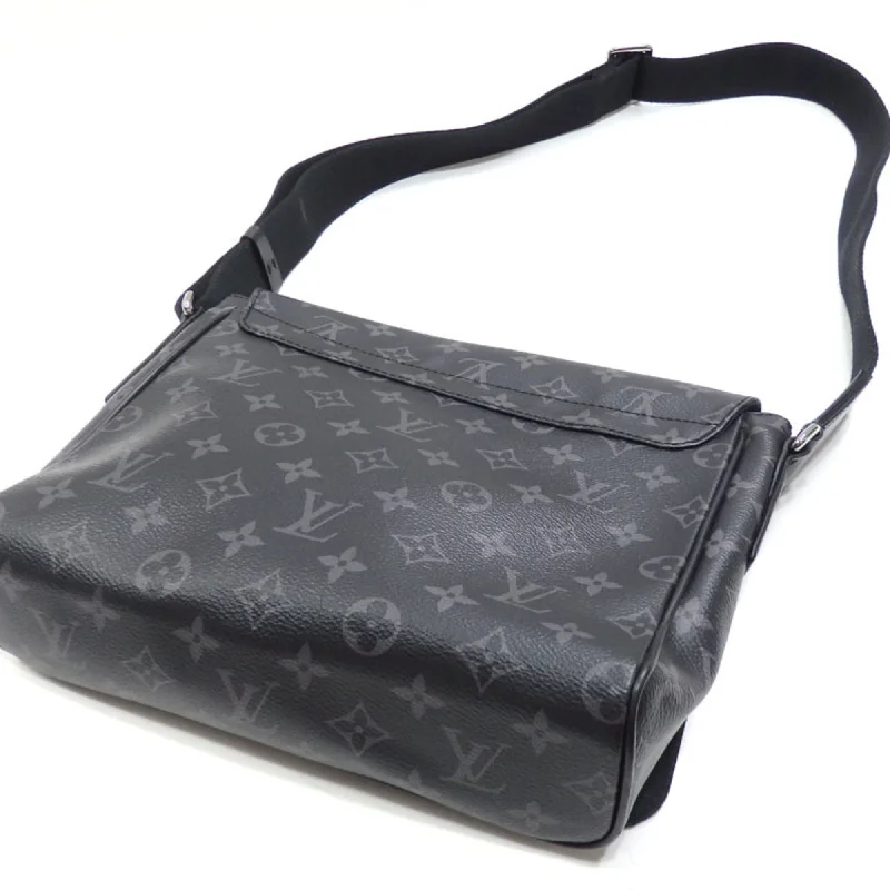 LV Taurillon Leather Bag -LOUIS VUITTON Shoulder Bag Monogram Eclipse District PM Men's M44000