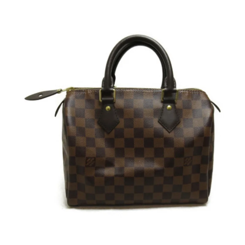 LV Soft Pink Bag -Louis Vuitton Speedy 25 Brown Ebene Damier PVC coated canvas N41365