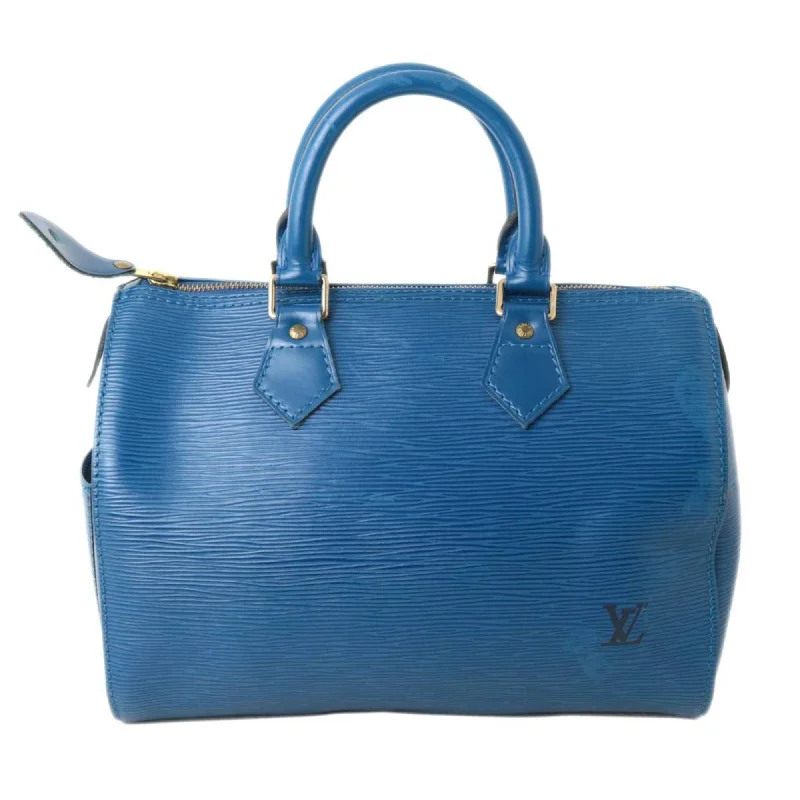 LV Pink and Gold Bag -Louis Vuitton Speedy 25 Mini Boston Bag Handbag M43015 Epi Toledo Blue