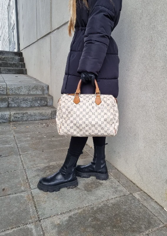 LV Black and White Bag -Louis Vuitton Speedy 30 Azur Damier