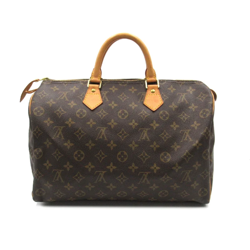 LV Brown Bag -Louis Vuitton Speedy 35 Brown Monogram PVC coated canvas M41524