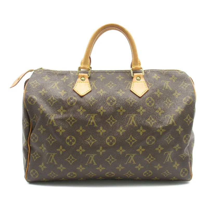 LV Orange Bag -Louis Vuitton Speedy 35 Brown Monogram PVC coated canvas M41524