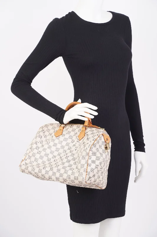 LV The Ultimate Style Icon -Louis Vuitton Speedy Bag Damier Azur Canvas 30