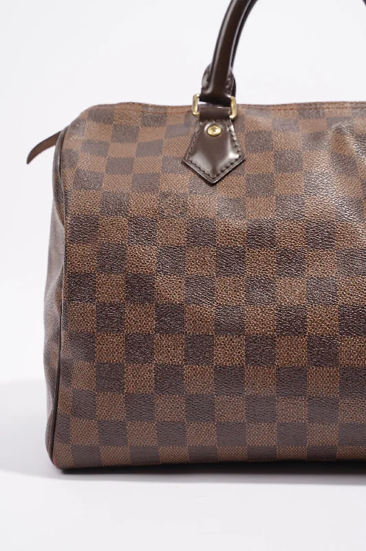 LV Light Gold Hardware Bag -Louis Vuitton Womens Speedy Bag Damier Ebene Canvas 30