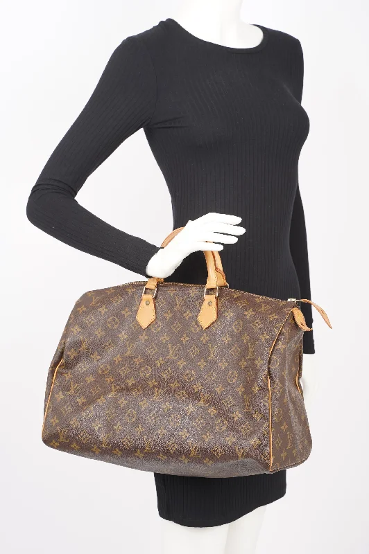 LV Double Flap Bag -Louis Vuitton Womens Speedy Monogram Canvas 40