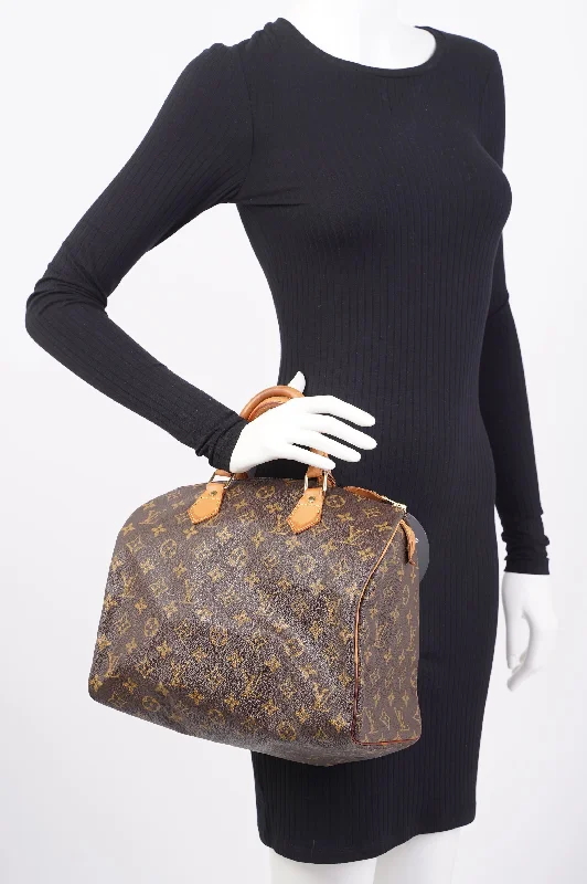 LV Mahina Leather Bag -Louis Vuitton Speedy Monogram Canvas 30