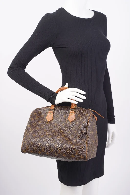 LV Navy Blue Bag -Louis Vuitton Speedy Monogram Canvas 30