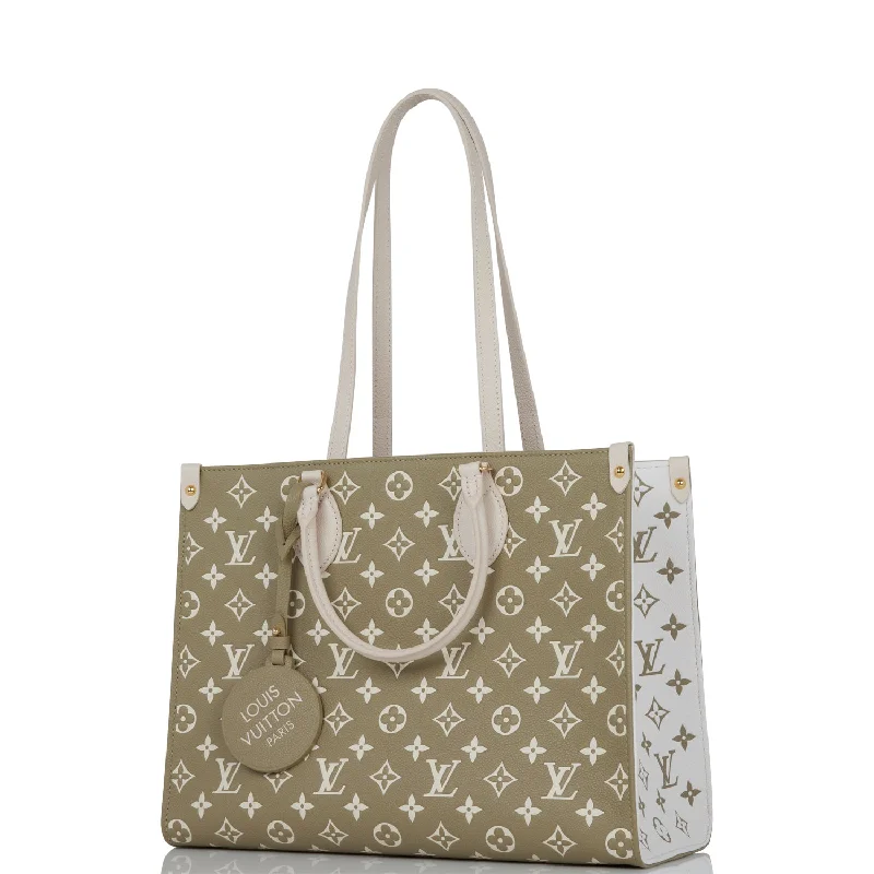 LV Beige Bag -Louis Vuitton Spring in the City Khaki and Beige Empreinte OnTheGo MM