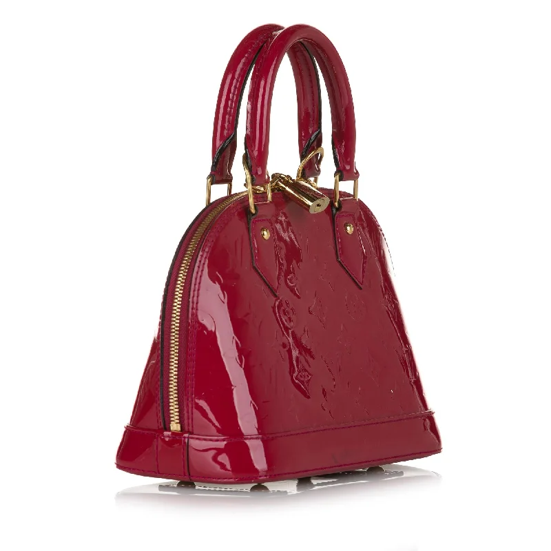 LV Embroidered Bag -Louis Vuitton Vernis Alma BB (SHG-35009)