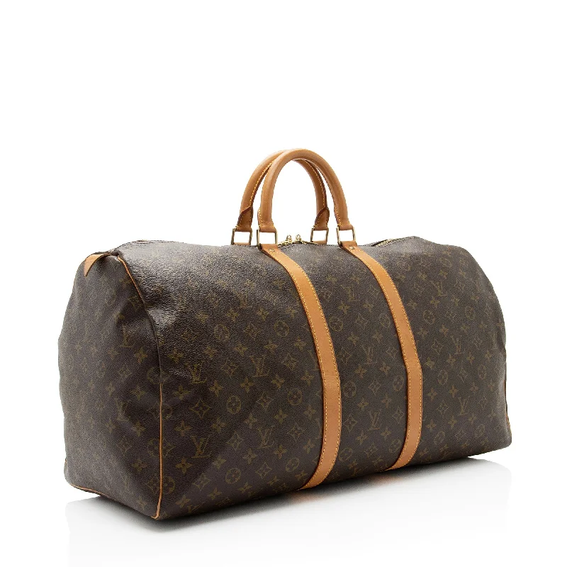 LV Celebrity Favorite Bag -Louis Vuitton Vintage Monogram Canvas Keepall 55 Duffle Bag (SHF-4qC8Sn)