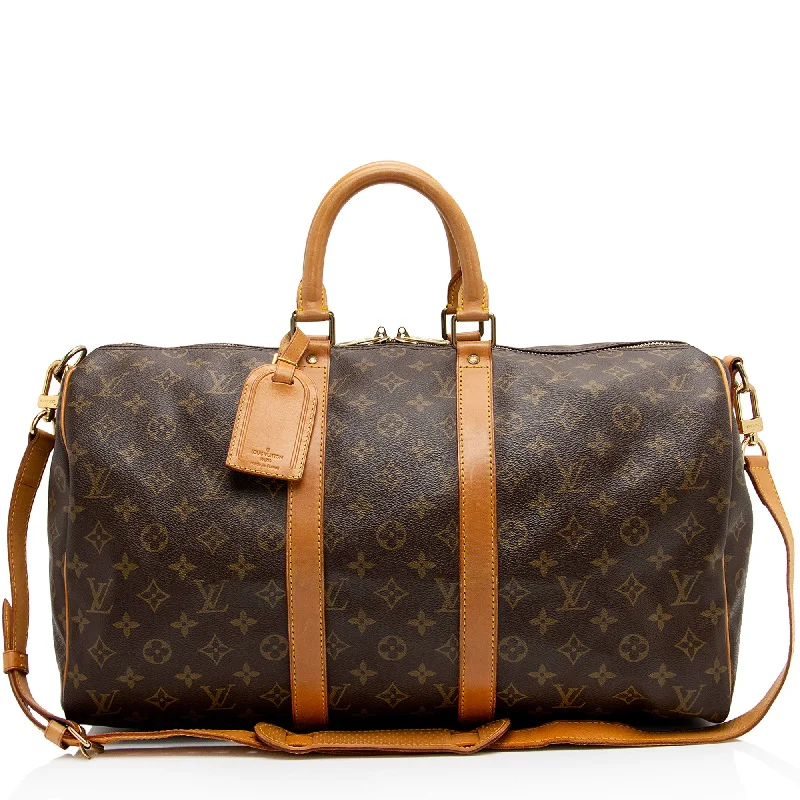 LV Fall Collection Bag -Louis Vuitton Vintage Monogram Canvas Keepall Bandouliere 45 Duffle Bag (SHF-vusdK4)