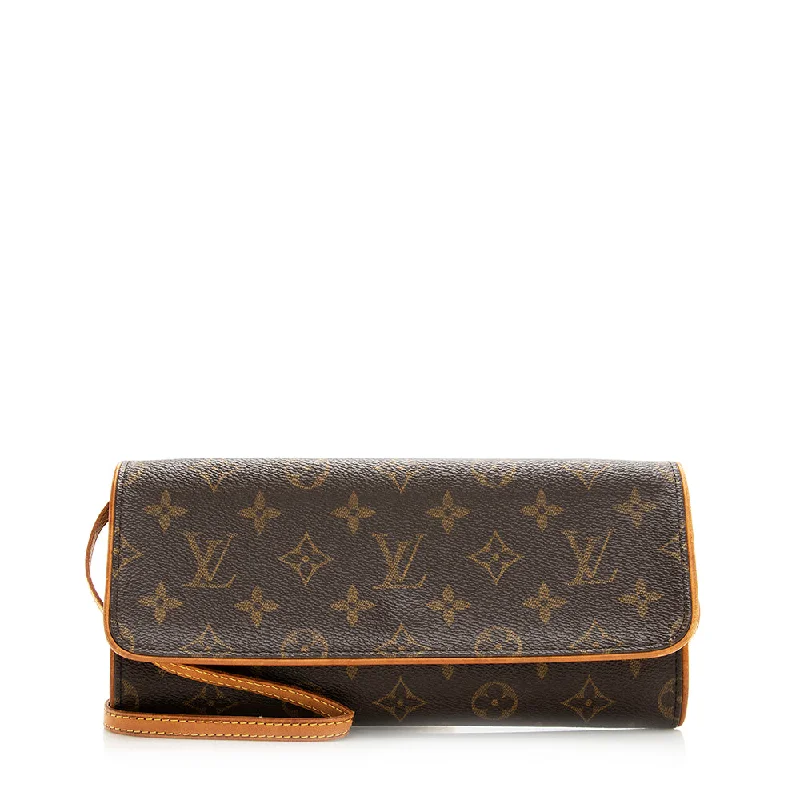 LV Matte Black Bag -Louis Vuitton Vintage Monogram Canvas Pochette Twin GM Shoulder Bag (SHF-sPqK9d)