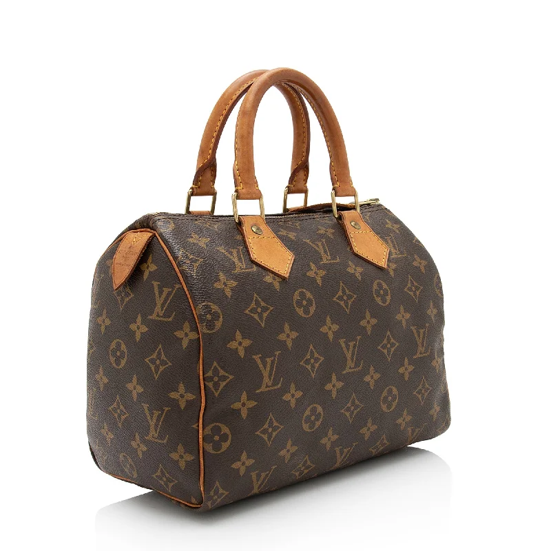 LV Red and Gold Bag -Louis Vuitton Vintage Monogram Canvas Speedy 25 Satchel (SHF-kLTROE)