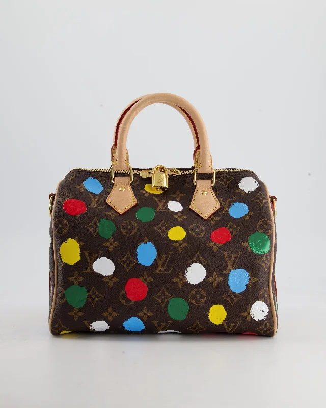 LV Light Gold Hardware Bag -Louis Vuitton X Yayoi Kusama 25 Speedy Bag Bandoulière in Monogram Canvas