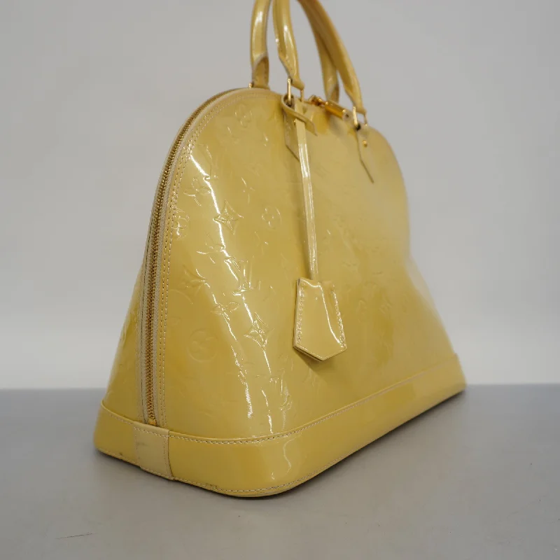 LV Slouchy Bag -Louis VuittonAuth  Monogram Vernis Alma GM M91450 Women's Handbag Blanc Corail